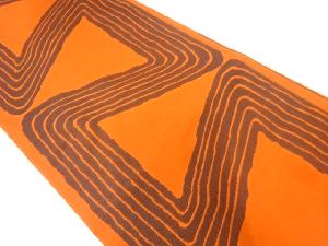 アンティーク　抽象模様織出し袋帯（着用可）
